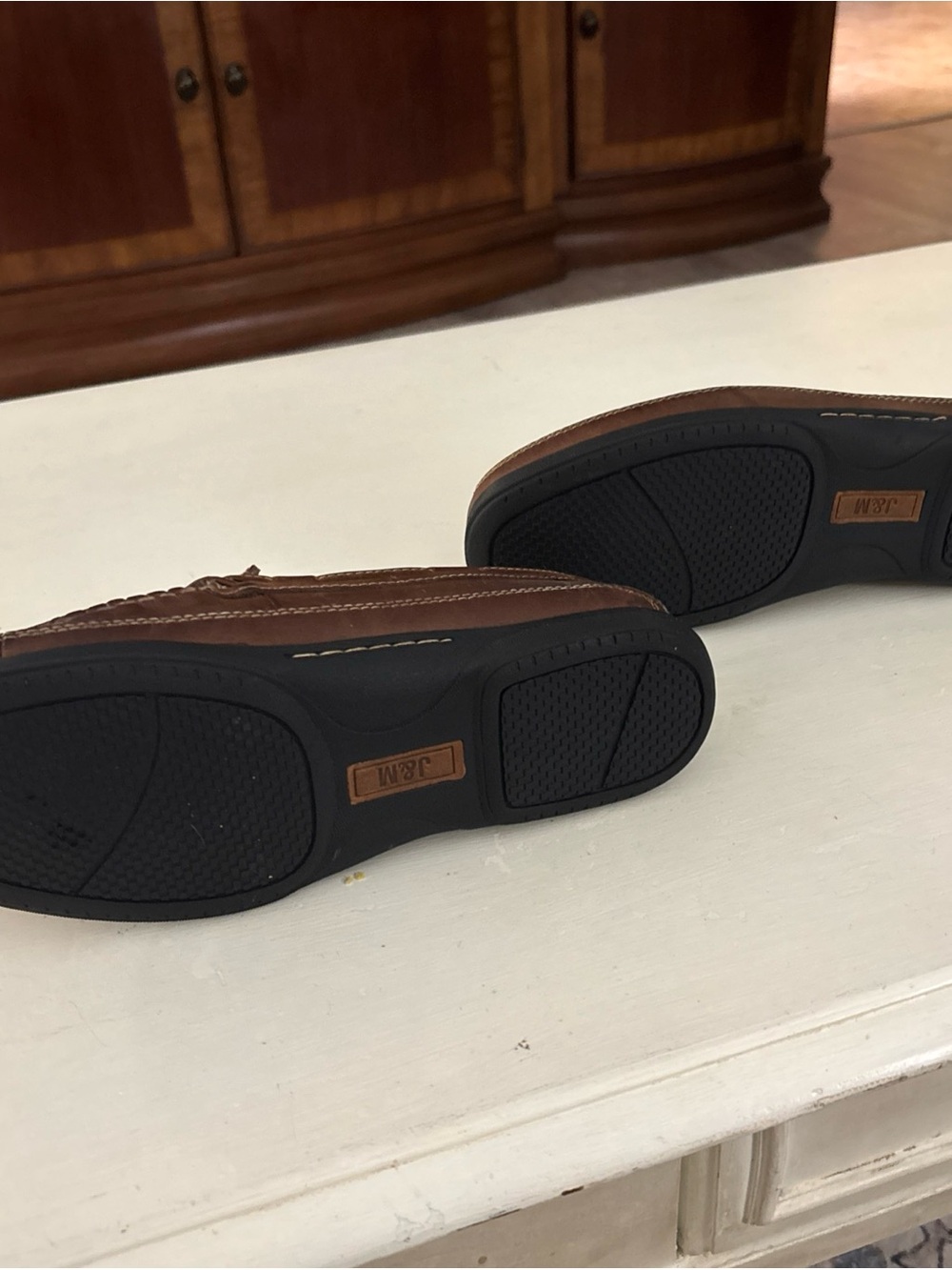 Brown Leather Tassel Loafers - Classic Men’s Driving Shoes 9.5 - Picture 4 of 5